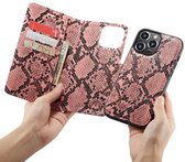 iPhone 13 pro - 2 in 1 casemania - book case - snake skin - roos