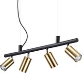 Ideal Lux Dynamite - Hanglamp Modern - Messing - H:225cm   - GU10 - Voor Binnen - Metaal - Hanglampen -  Woonkamer -  Slaapkamer - Eetkamer