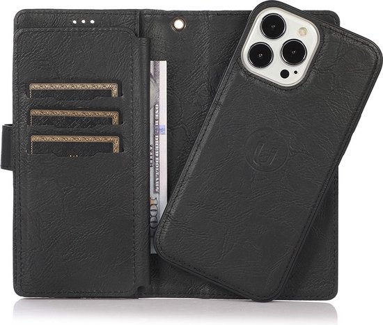 MOBESV 2-in-1 Handyhülle Für IPhone 13 Pro Max – Leder-Optik Mit MagSafe & Kartenfach