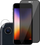 Protecteur d'écran pour iPhone SE 2022 - Housse de caméra pour iPhone SE 2022 - Protecteur d'écran privé en Tempered Glass
