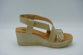 Arriva 39823 Sandaal met sleehak beige- maat 40
