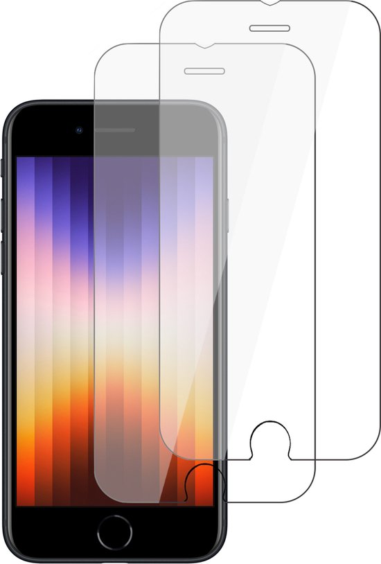 Screenprotector geschikt voor iPhone SE 2022 / iPhone SE 2020 – Screen Protector Tempered Glass - 2 Stuks