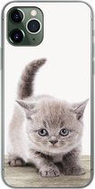 Geschikt voor iPhone 11 Pro hoesje - Kitten - Kat - Huisdieren - Jongens - Kinderen - Meisjes - Siliconen Telefoonhoesje