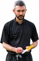 scheidsrechtersshirt kort heren polyester zwart maat XL