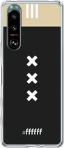 6F hoesje - geschikt voor Sony Xperia 5 III -  Transparant TPU Case - AFC Ajax Uitshirt 2018-2019 #ffffff