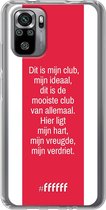 6F hoesje - geschikt voor Xiaomi Redmi Note 10S -  Transparant TPU Case - AFC Ajax Dit Is Mijn Club #ffffff