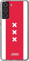 6F hoesje - geschikt voor Samsung Galaxy S21 FE -  Transparant TPU Case - AFC Ajax Amsterdam1 #ffffff