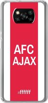 6F hoesje - geschikt voor Xiaomi Poco X3 Pro -  Transparant TPU Case - AFC Ajax - met opdruk #ffffff