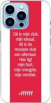 6F hoesje - geschikt voor iPhone 13 Pro Max - Transparant TPU Case - AFC Ajax Dit Is Mijn Club #ffffff