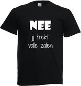 Grappig T-shirt maat L - Nee jij trekt volle zalen - Hetkadoshoppie