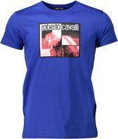 Roberto Cavalli T-shirt Blauw L Heren