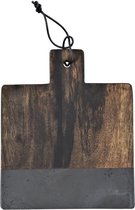 Broodplank/hapjesplank kleine maat, 25x20cm mango hout - leisteen