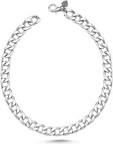 Dali's Zilverkleur Necklace ( 45cm Maat M ) - Huisdier Sierraden - Huisdier Jewellery - Huisdier Necklace - Huisdier Ketting - Kat Hond Halsketting ( Dit product is NIET en Dier Halsband )