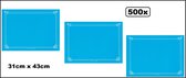 500x Placemats papier Designs Turquoise - place mate diner restaurant eten placemate