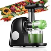 Slow Juicer Professionele groente- en fruitsapcentrifuge, stille motor & reverse-functie, sapkruik & reinigingsborstel (150 W), selderij, tarwegras, kruidengroene detoxsap
