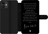 Bookcase Geschikt voor iPhone 11 telefoonhoesje - Kerst - Quotes - Lucas 2:6-7 - Religie - Spreuken - Met vakjes - Wallet case met magneetsluiting