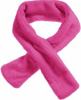 fleecesjaal 85 cm pluche/polyester fuchsia one-size