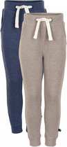 joggingbroek jongens katoen grijs/blauw 2-delig mt 134