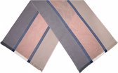 sjaal dames 180 x 70 cm polyester roze/grijs/beige
