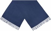 sjaal dames 180 x 70 cm viscose blauw one-size