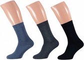 laarzensokken Basic Terry polyester blauw/zwart mt 36-41