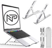 NP Aluminium Laptop Standaard - Notebook Standaard - 10 t/m 17 inch - Opvouwbaar - Verstelbaar - Universeel - Ergonomisch