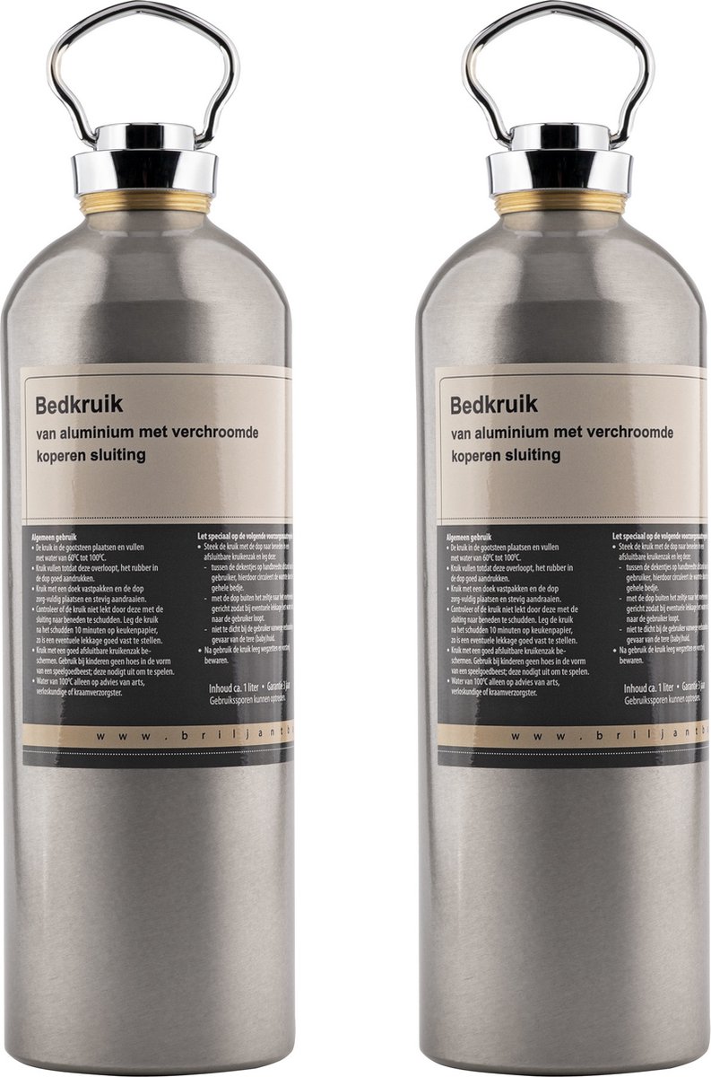 Goedkoopste Briljant Baby - Kruik Aluminium - 2 Pack - Warmwaterkruik - Babykruik