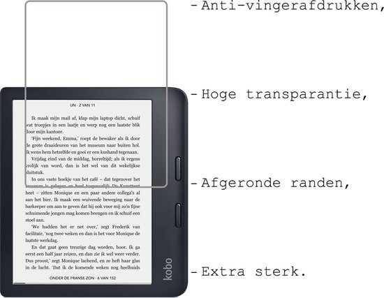 Screenprotector Geschikt voor Kobo Libra 2 Screenprotector Tempered Glass - Screenprotector Geschikt voor Kobo Libra 2 Screen Protector van PanzerGlass — afbeelding 3