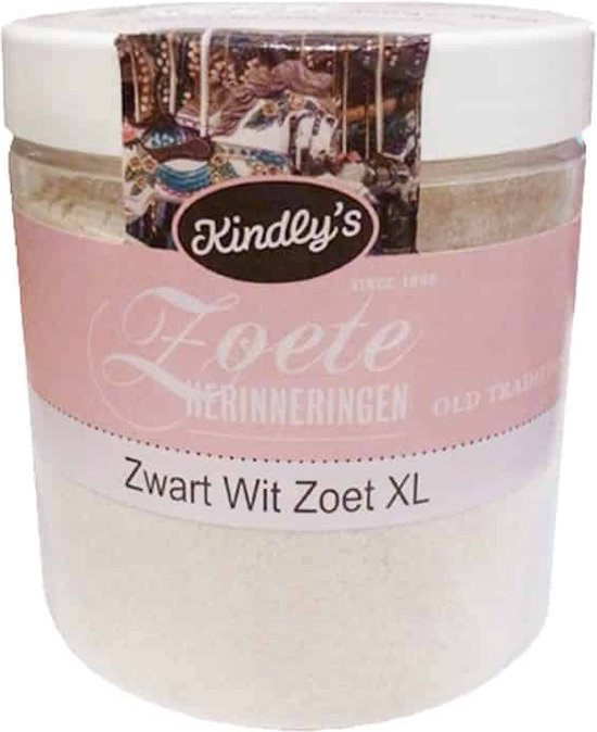 Van vliet zwart/wit zoet jumbo potje - 12 stuks