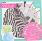 Spiraal-kleurboek voor volwassenen | kleurboek dieren | 20 unieke kleurplaten
