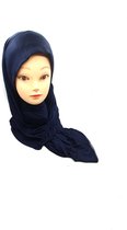 Niewe stijl blauwe hoofddoek. zachte hijab, instant hijab.