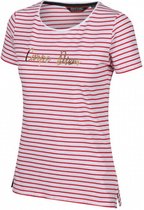 t-shirt Olwyn Carpe Diem dames wit/rood maat 44