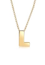 Elli Dames Halsketting Dames Letter L Initialen Trend Minimal in 925 Sterling Zilver