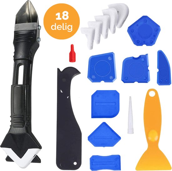 Kit Set de grattoirs – 18 pcs - Kit spatule – Kit Tool – Siliconen Remover – Kit grattoir – Kit remover Caoutchouc de décapage