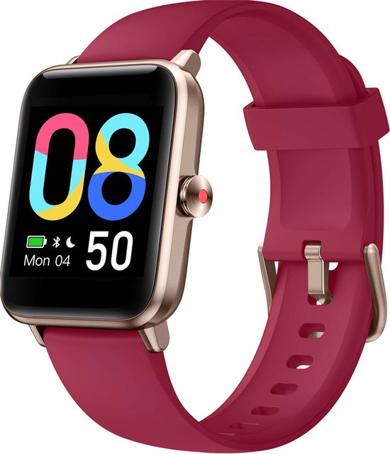 Lintelek Premium Smartwatch Dames en Heren - Watch Geschikt voor Apple, Samsung, IOS en Android - GT01 - Sporthorloge - Rood