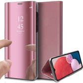 Hoesje geschikt voor Samsung Galaxy A13 4G - Book Case Spiegel Wallet Cover Hoes Roségoud