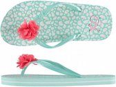 teenslippers meisjes blauw/wit maat 35-36