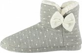 sloffen dames textiel/elastomeer grijs/wit maat 39-40