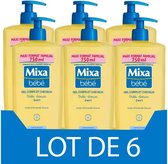 [Batch van 6] MIXA BEBE Zeer zachte 2-in-1 haar- en lichaamsgel - 750 ml