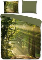 dekbedovertrek Woods 140 x 220 cm groen