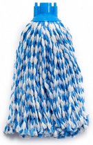 vloermop 10 x 34 cm microvezel blauw/wit