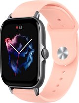 Siliconen Smartwatch bandje - Geschikt voor  Amazfit GTS 3 sport band - roze - Strap-it Horlogeband / Polsband / Armband