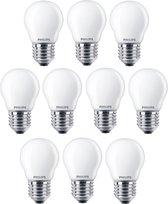 10 stuks Philips led kogellamp E27 4.3W 2700K Mat Niet dimbaar