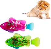 MULTIGADGETS® Robot vis - Groen - Elektrische & bewegende vis - Kattenspeelgoed vis - Aquarium decoratie