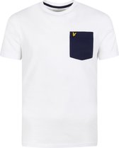 Lyle and Scott - T-shirt Pocket Wit - Maat XL - Modern-fit