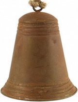 kerstklok Arnoud 15,5 x 19 cm zink roestbruin
