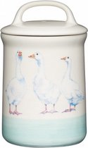 voorraadpot Apple Farm 700 ml keramiek wit/groen