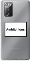 Case Company® - Samsung Galaxy Note 20 / Note 20 5G hoesje - Ambitchious - Soft Cover Telefoonhoesje - Bescherming aan alle Kanten en Schermrand