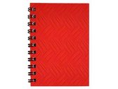 notitieboek 10 x 7 cm karton/papier rood