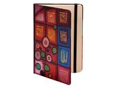 notitieboek Doolhof A6 blanco 17,5 x 12,5 cm rood